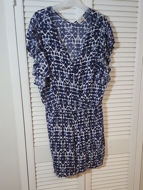 Terra & Sky Navy and White Patterned Romper